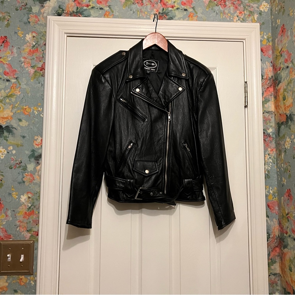 Vintage Blk motor cycle jacket